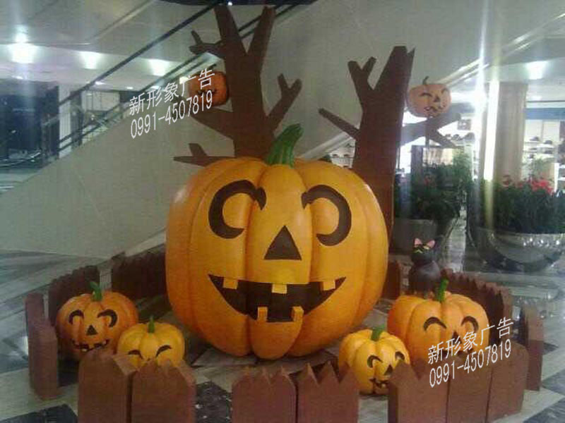 苯板雕刻万圣节南瓜灯