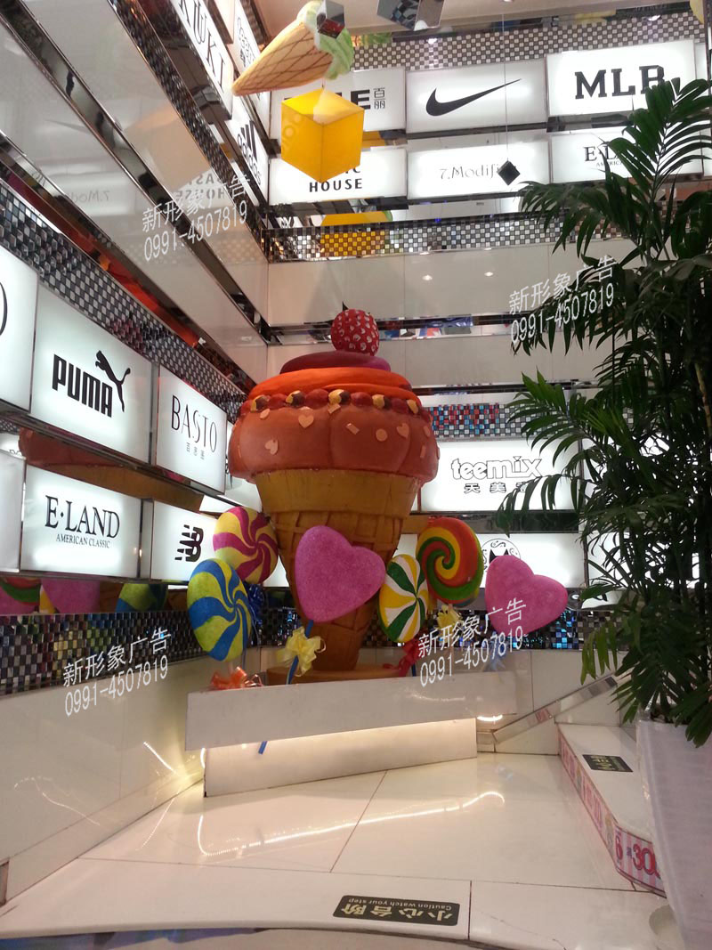 苯板雕刻商场美陈装饰