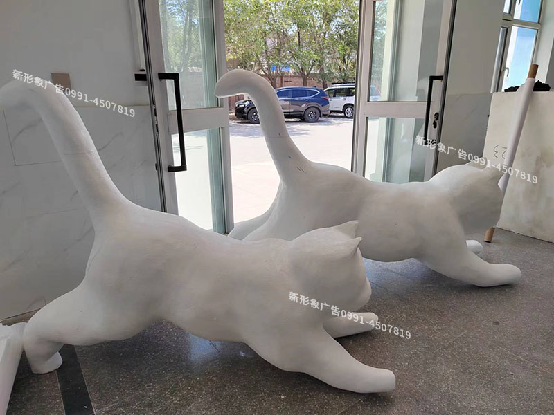 泡雕制作苯板雕刻猫系列